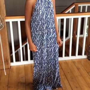 High neck dress with side slits